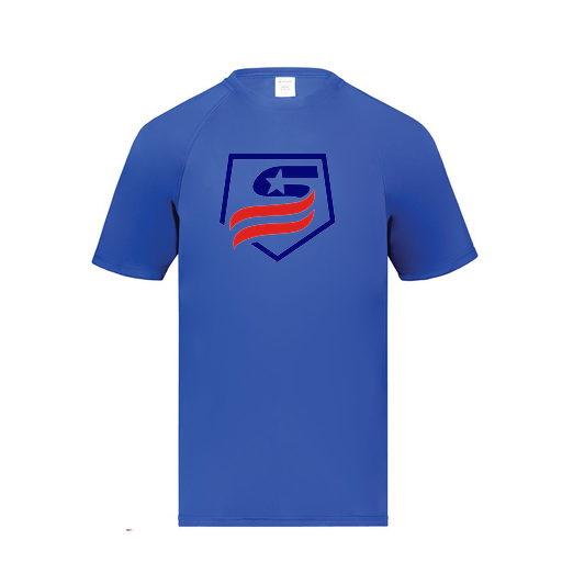 [2791.060.S-LOGO1] Youth Smooth Sport T-Shirt (Youth S, Royal, Logo 1)