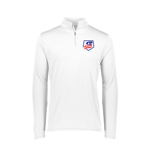 [FTLQFLWH-FAXS-LOGO1] Decker Women's Flex-Lite 1/4 Zip Shirt (Female Adult XS, White, Logo 1)