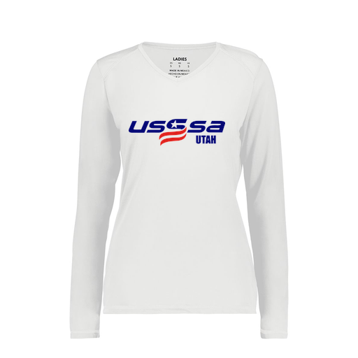 [6847.005.XS-LOGO2] Women's SoftTouch Long Sleeve (Female Adult XS, White, Logo 2)
