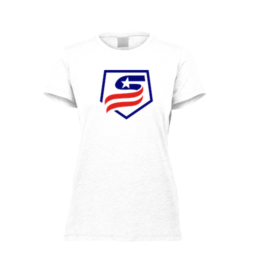 [FTSCUBWH-FAXS-LOGO1] Decker Women's Tri-Blend T-Shirt - Short Sleeve (Female Adult XS, White, Logo 1)