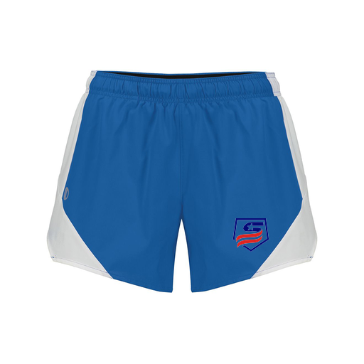 [229489.H02.S-LOGO1] Girls Olympus Shorts (Female Youth S, Royal, Logo 1)