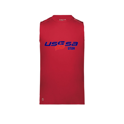 [222593.083.S-LOGO2] Men's CoolDry TankTop (Adult S, Red, Logo 2)