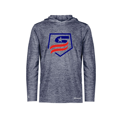 [FOLHCGNV-YS-LOGO1] Decker Youth Charge Hoodie (Youth S, Navy, Logo 1)