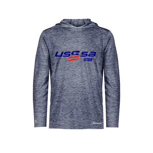 [FOLHCGNV-YS-LOGO2] Decker Youth Charge Hoodie (Youth S, Navy, Logo 2)