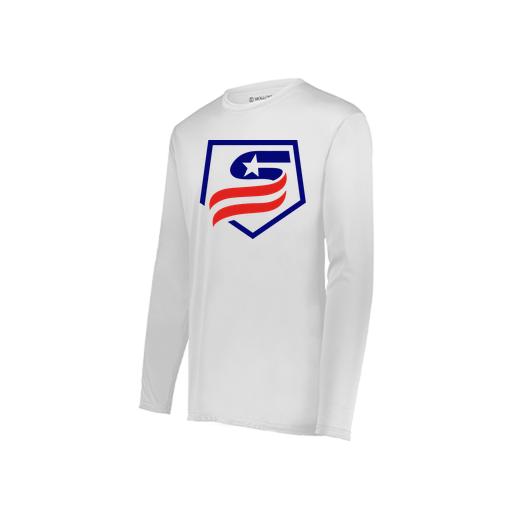 [222822.005.XS-LOGO1] Men's LS Smooth Sport Shirt (Adult XS, White, Logo 1)
