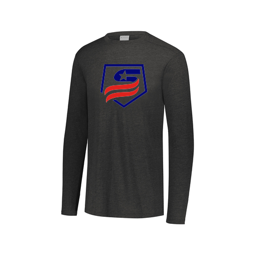 [FTLCUBBK-AXS-LOGO1] Decker Men's Tri-Blend T-Shirt - Long Sleeve (Adult XS, Black, Logo 1)