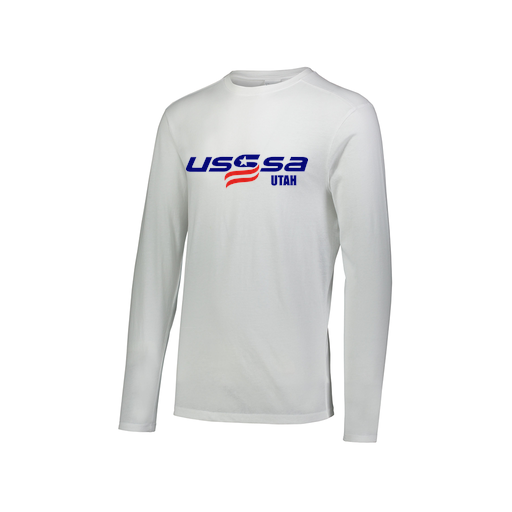 [FTLCUBWH-AXS-LOGO2] Decker Men's Tri-Blend T-Shirt - Long Sleeve (Adult XS, White, Logo 2)