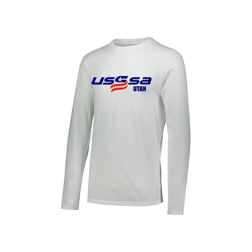 [FTLCUBWH-YS-LOGO2] Decker Youth Tri-Blend T-Shirt - Long Sleeve (Youth S, White, Logo 2)